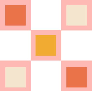 Geometrik Soyut Çiçek Şekli Vektör İllüstrasyonu