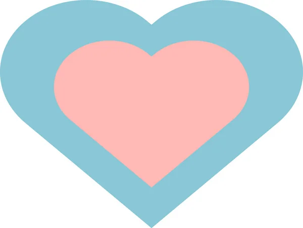 Coração Dentro Coração Vector Ilustração — Vetor de Stock