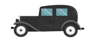 eski retro araba vektör çizim