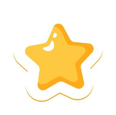 Yıldız Şekli Yapıştırıcı Vektör İllüstrasyonu