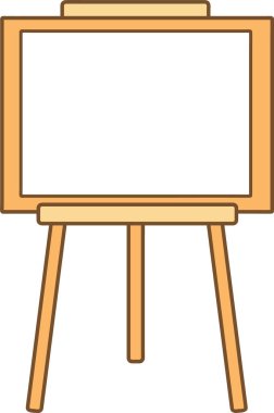 Easel Okulu Çerçeve Vektörü İllüstrasyonu