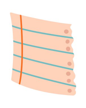 Kağıt vektör illüstrasyonu sayfası