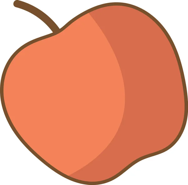 Ícone Fruta Maçã Ilustração Vetorial — Vetor de Stock