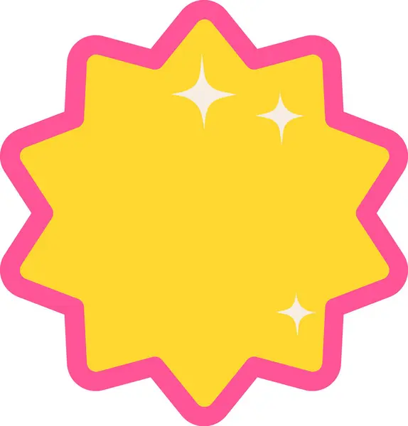 Empty Star Sticker Vector Illustration — Stock Vector