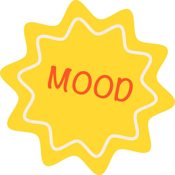 Mood Star Badge Vector Illustration — Stockvektor