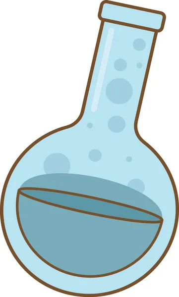Laboratory Glass Flask Vector Illustration — Stock Vector