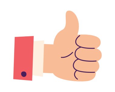 Thumb Up Sign Vector Illustration clipart