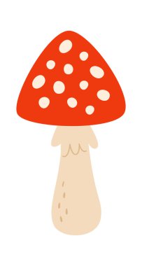 sinek agaric mantar vektör çizim