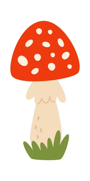 Mosca Agaric Mushroom Vector Ilustración — Vector de stock