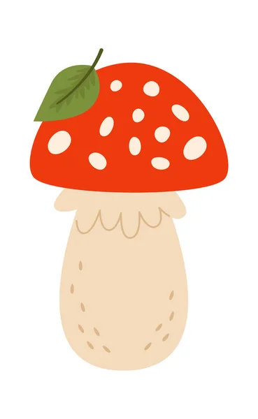 Mosca Agaric Mushroom Vector Ilustración — Vector de stock