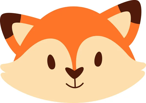Fox Animal Face Vector Illustration — Stock Vector