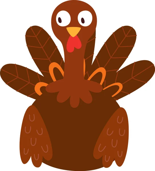 Sentado Turquia Bird Vector Ilustração — Vetor de Stock