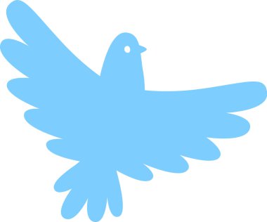 Dove Bird Peace Siluet Vektörü İllüstrasyonu