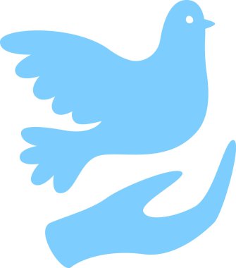 Dove Bird Peace Siluet Vektörü İllüstrasyonu