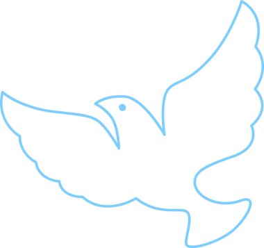 Güvercin Kuş Barışı Vektör Çizimi