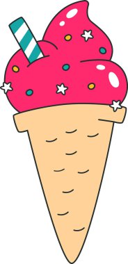 Dondurma Koni Vektörü Resimlerinde