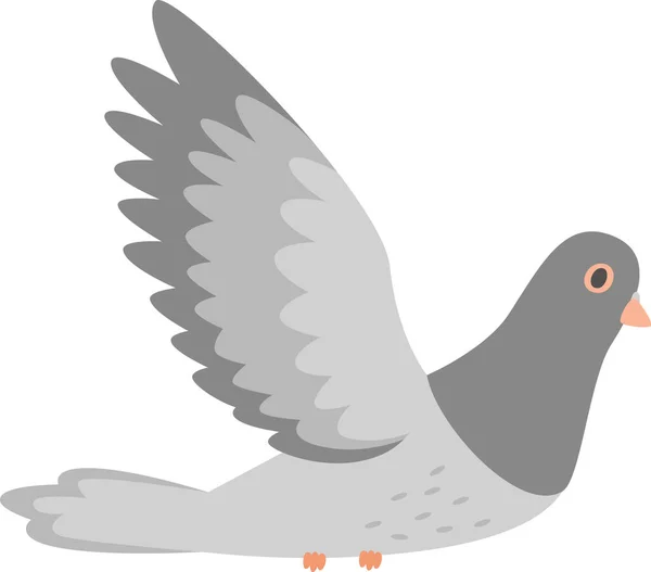 Güvercin Kuş Uçan Vektör Llüstrasyonu — Stok Vektör