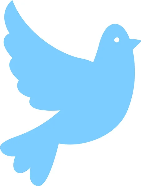 Dove Bird Peace Siluet Vektörü Llüstrasyonu — Stok Vektör