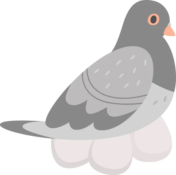 Obraz Holubího Ptáka Hnízdě — Stockový vektor