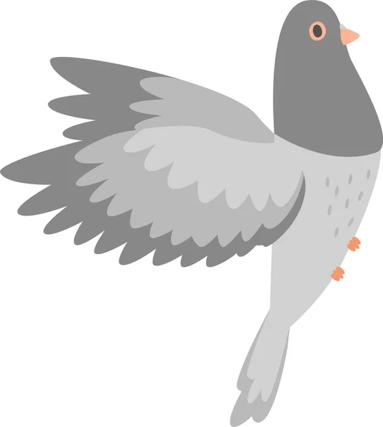 Illustration Vectorielle Vol Oiseau Pigeon — Image vectorielle