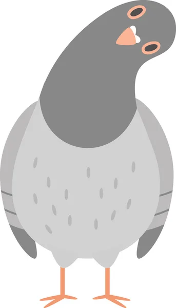 Pigeon Bird Standing Vector Illustration — Vetor de Stock