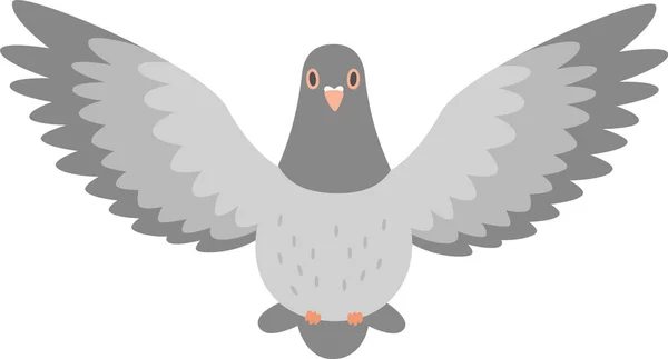 Pigeon Bird Flying Vector Illustration — Stock Vector