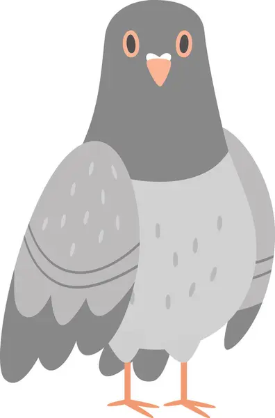 Taubenvogel Stehen Vektor Illustration — Stockvektor