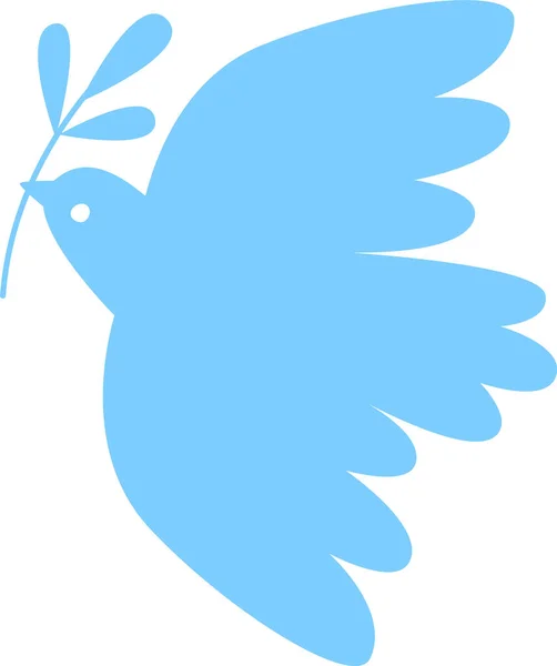 Dove Bird Peace Silhouette Vector Illustration — Stock Vector