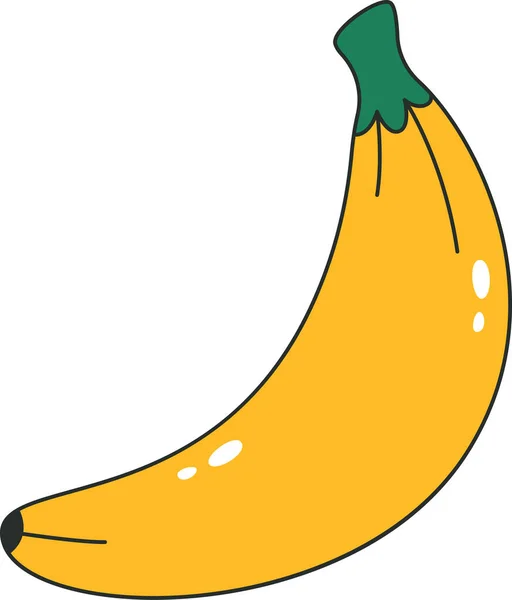 Illustration Vectorielle Bande Dessinée Fruits Banane — Image vectorielle