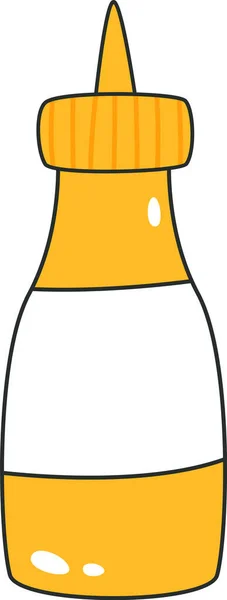 Garrafa Ketchup Vector Ilustração — Vetor de Stock