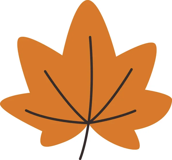 Illustrazione Vettoriale Icona Maple Leaf — Vettoriale Stock