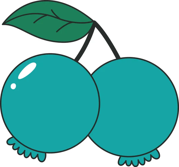 Blueberries Cartoon Berries Vector Ilustração — Vetor de Stock
