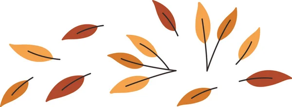 Векторная Иллюстрация Осенних Листьев — стоковый вектор