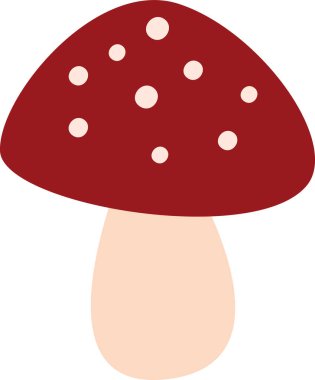 sinek agaric mantar vektör çizim