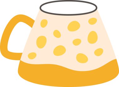 Seramik Kupa Soyut Vektör İllüstrasyonu