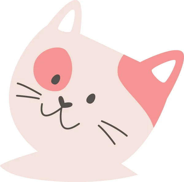 Ilustración Del Vector Facial Gato Mascota — Vector de stock