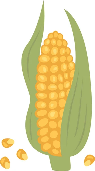 Kukorica Fül Vektor Illusztráció — Stock Vector