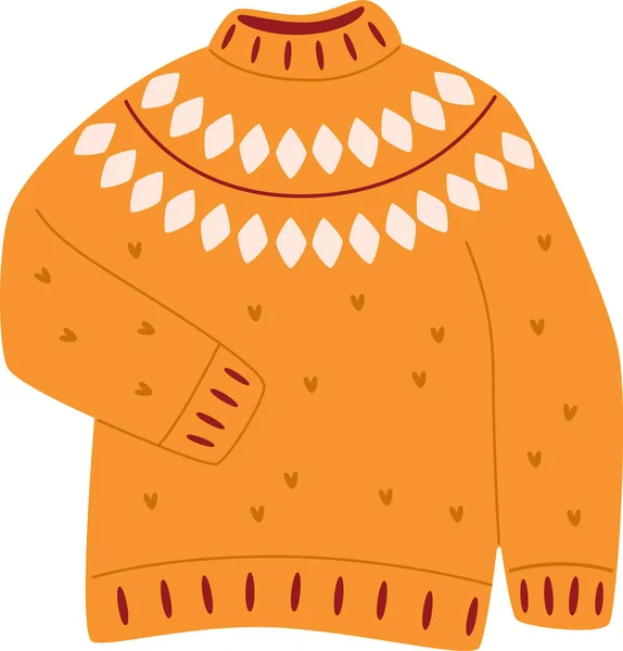 Sweater Autumn Clothing Vector Illustration — Stock Vector