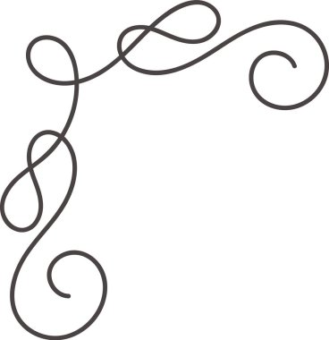 Köşe Kenarı Kaligrafi Satırı Vektör İllüstrasyonu