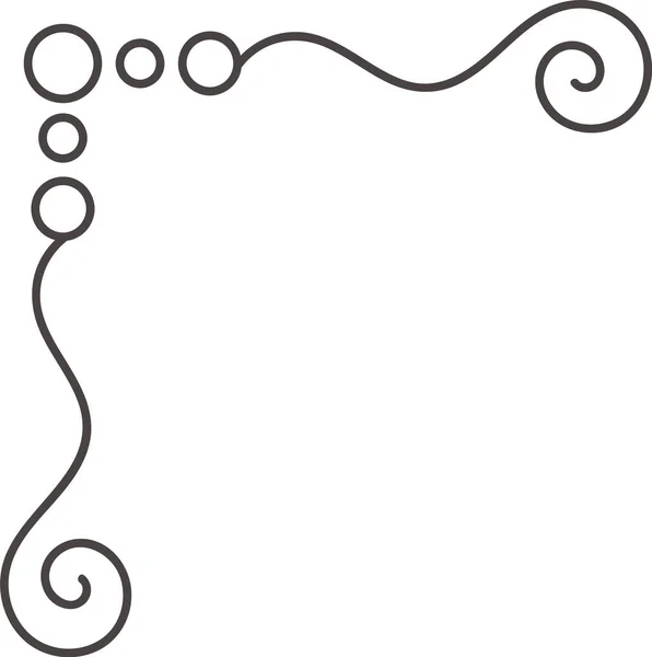 Καλλιγραφία Γωνιακού Περιγράμματος Γραμμή Διανυσματική Απεικόνιση — Διανυσματικό Αρχείο