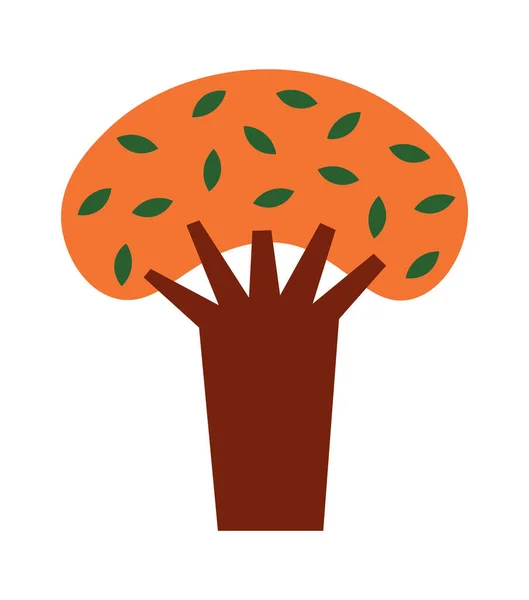 Árbol Resumen Planta Vector Ilustración — Vector de stock