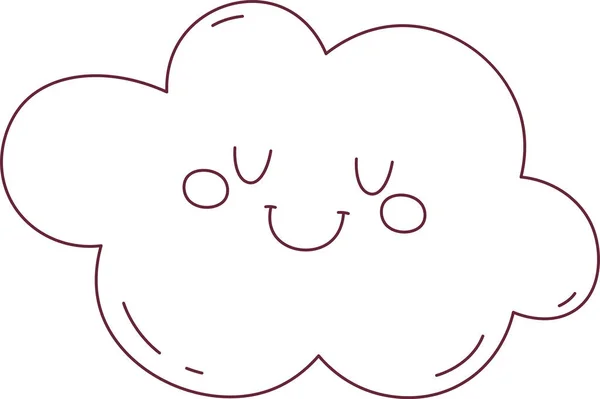 Sky Cloud Character Vector Illustratie — Stockvector