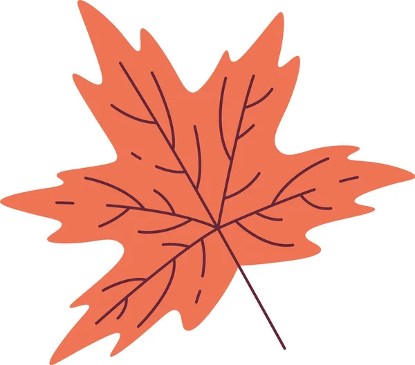 Illustrazione Vettoriale Maple Leaf Doodle — Vettoriale Stock