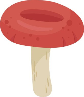 Mantar Bitkisi Simgesi Vektör İllüstrasyonu