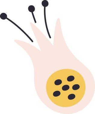 Soyut Çiçek Başlığı Vektör İllüstrasyonu