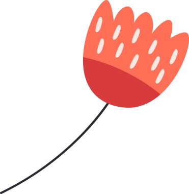 Kök Vektör Resiminde Soyut Çiçek