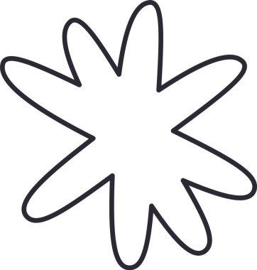 Soyut Çiçek Şekil Vektörü İllüstrasyonu