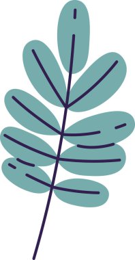 Çiçek Ağacı Dalları Vektör İllüstrasyonu