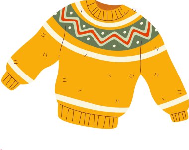 Samimi Sonbahar Süveter Vektörü İllüstrasyonu