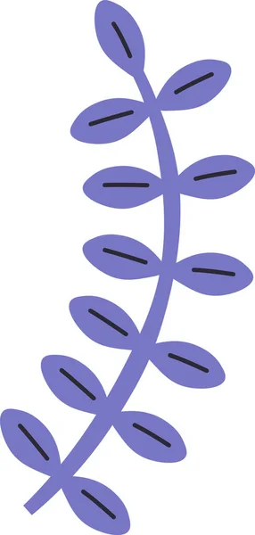 Ilustrasi Kartun Cabang Floral Vektor - Stok Vektor